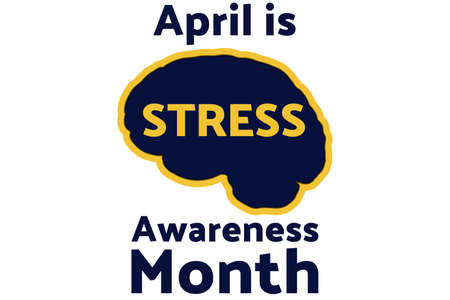 April is Stress Awareness Month. Holiday concept. Template for background, banner, card, poster with text inscription. Vector EPS10 illustration.のイラスト素材