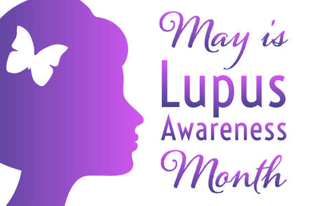 May is Lupus Awareness Month. Holiday concept. Template for background, banner, card, poster with text inscription. Vector illustration.のイラスト素材
