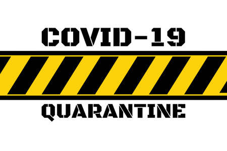 Self quarantine and and social distancing concept. Stay home. COVID-19 coronavirus. Template for background, banner, poster with text inscription. Vector EPS10 illustration.のイラスト素材