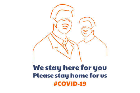 Appreciation for Healthcare Workers fighting Novel Coronavirus COVID-19, Chinese virus or 2019-nCoV. Template for background, banner, poster with text inscription. Vector EPS10 illustrationのイラスト素材