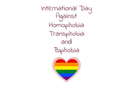 The International Day Against Homophobia, Transphobia and Biphobia. May 17. IDAHOT. Holiday concept. Template for background, banner, card, poster with text inscription. Vector EPS10 illustrationのイラスト素材
