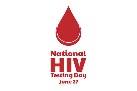 National HIV Testing Day concept. Template for background, banner, card, poster with text inscription. Vector illustration.のイラスト素材