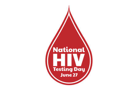 National HIV Testing Day concept. Template for background, banner, card, poster with text inscription. Vector illustration.のイラスト素材