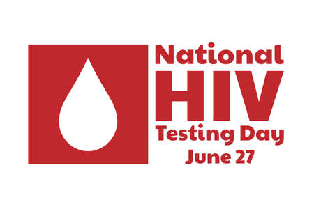 National HIV Testing Day concept. Template for background, banner, card, poster with text inscription. Vector illustration.のイラスト素材