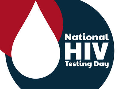 National HIV Testing Day concept. Template for background, banner, card, poster with text inscription. Vector illustration.のイラスト素材