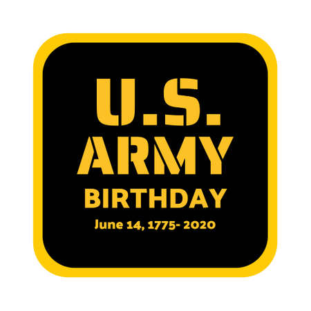 U.S. Army Birthdays. Holiday concept. Template for background, banner, card, poster with text inscription. Vector EPS10 illustration.のイラスト素材