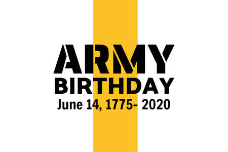 U.S. Army Birthdays. Holiday concept. Template for background, banner, card, poster with text inscription. Vector EPS10 illustration.のイラスト素材