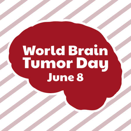 World Brain Tumor Day concept. June 8. Template for background, banner, card, poster with text inscription. Vector EPS10 illustration.のイラスト素材