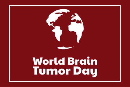 World Brain Tumor Day concept. June 8. Template for background, banner, card, poster with text inscription. Vector EPS10 illustration.のイラスト素材