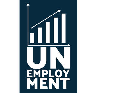 Unemployment concept. Template for background, banner, poster with text inscription.のイラスト素材