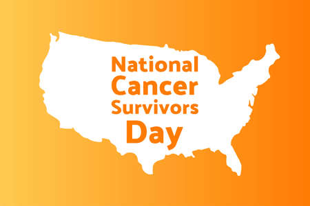 National Cancer Survivors Day. June. Holiday concept. Template for background, banner, card, poster with text inscription.のイラスト素材