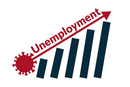 Unemployment concept. Template for background, banner, poster with text inscription.のイラスト素材