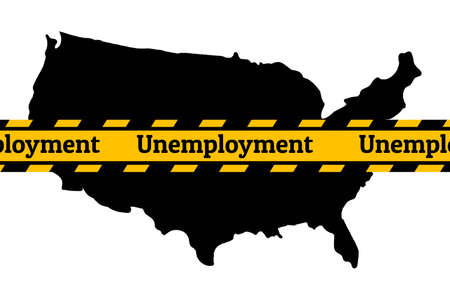 Unemployment concept. Template for background, banner, poster with text inscription.のイラスト素材