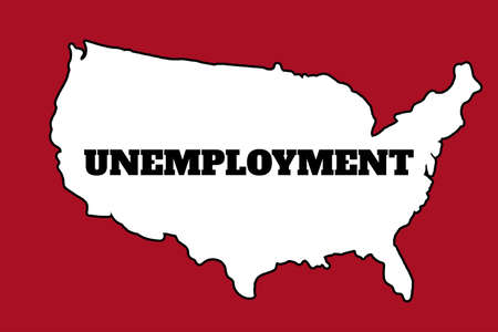 Unemployment concept. Template for background, banner, poster with text inscription.のイラスト素材