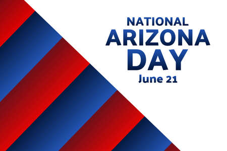National Arizona Day. June 21. Holiday concept. Template for background, banner, card, poster with text inscription.のイラスト素材
