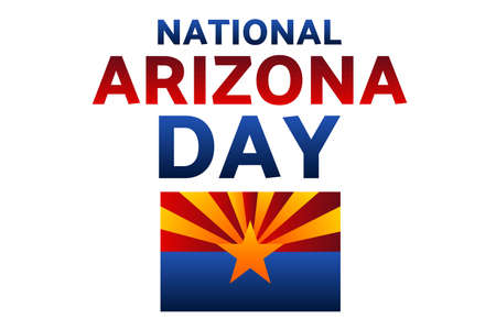 National Arizona Day. June 21. Holiday concept. Template for background, banner, card, poster with text inscription.のイラスト素材