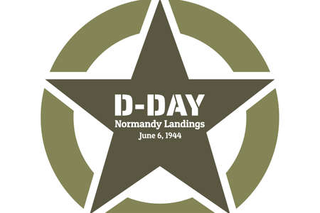 D-Day. Normandy landings concept. Template for background, banner, card, poster with text inscription. Vectorのイラスト素材