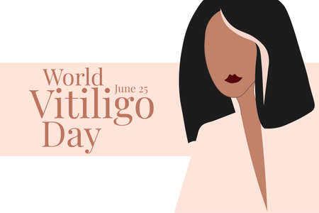 World Vitiligo Day. June 25. Holiday concept. Template for background, banner, card, poster with text inscription. Vector EPS10 illustration.のイラスト素材