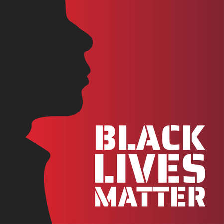 Black Lives Matter concept. Template for background, banner, poster with text inscription. Vector illustration.のイラスト素材