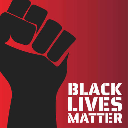 Black Lives Matter concept. Template for background, banner, poster with text inscription. Vector illustration.のイラスト素材
