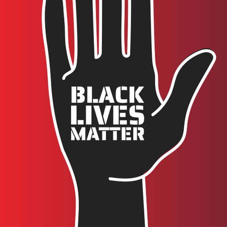 Black Lives Matter concept. Template for background, banner, poster with text inscription. Vector illustration.のイラスト素材