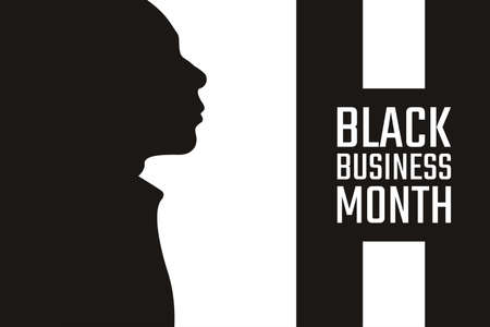 August is National Black Business Month. Holiday concept. Template for background, banner, card, poster with text inscription. Vector EPS10 illustration.のイラスト素材