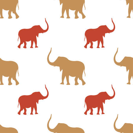 Seamless pattern background with cute elephants.のイラスト素材