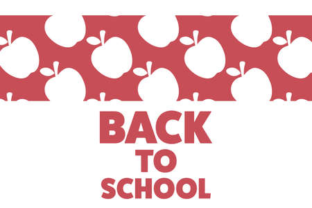 Back to School holiday concept. Template for background, banner, card, poster with text inscription. Vector EPS10 illustration.のイラスト素材
