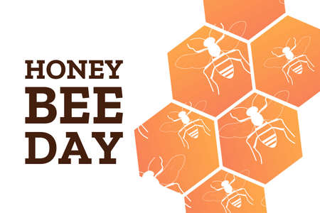National Honey Bee Day. August 15. Holiday concept. Template for background, banner, card, poster...