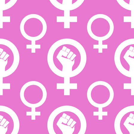Seamless pattern with female symbol. Template for background, banner, card, poster.のイラスト素材