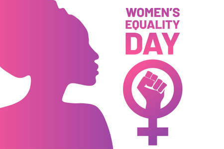 Women's Equality Day. August 26. Holiday concept. Template for background, banner, card, poster with text inscription.のイラスト素材