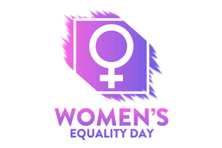 Women's Equality Day. August 26. Holiday concept. Template for background, banner, card, poster with text inscription.のイラスト素材