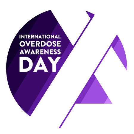 International Overdose Awareness Day. August 31. Holiday concept. Template for background, banner, card, poster with text inscription. Vector EPS10 illustration.のイラスト素材