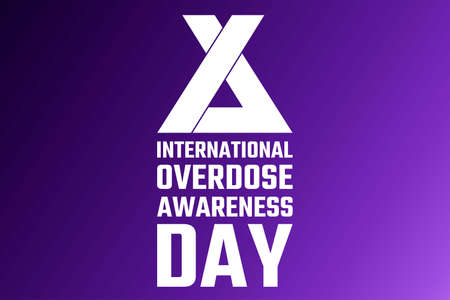 International Overdose Awareness Day. August 31. Holiday concept. Template for background, banner, card, poster with text inscription. Vector EPS10 illustration.のイラスト素材