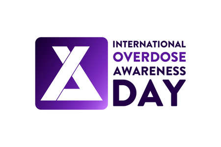 International Overdose Awareness Day. August 31. Holiday concept. Template for background, banner, card, poster with text inscription. Vector EPS10 illustration.のイラスト素材