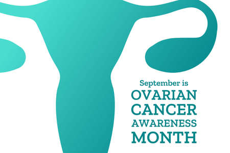 Ovarian Cancer Awareness Month. Template for background, banner, card, poster with text inscription. Vector EPS10 illustration.のイラスト素材