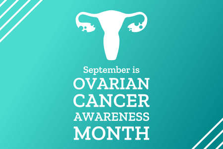 Ovarian Cancer Awareness Month. Template for background, banner, card, poster with text inscription. Vector EPS10 illustration.のイラスト素材