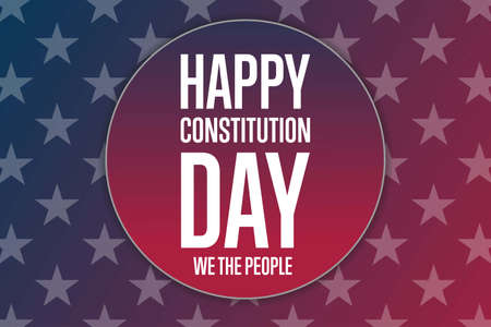 Constitution Day. September 17. Holiday concept. Template for background, banner, card, poster with text inscription. Vector EPS10 illustration.のイラスト素材