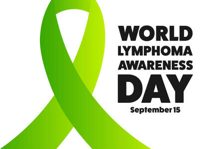 World Lymphoma Awareness Day. September 15. Template for background, banner, card, poster with text inscription. Vector illustration.のイラスト素材