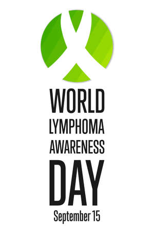 World Lymphoma Awareness Day. September 15. Template for background, banner, card, poster with text inscription. Vector illustration.のイラスト素材
