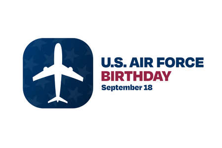 U.S. Air Force Birthday. September 18. Holiday concept. Template for background, banner, card, poster with text inscription. Vector illustration.のイラスト素材