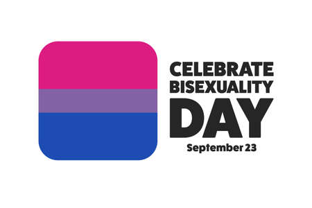 Celebrate Bisexuality Day. Holiday concept. Template for background, banner, card, poster with text inscription. Vector illustration.のイラスト素材