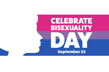 Celebrate Bisexuality Day. Holiday concept. Template for background, banner, card, poster with text inscription. Vector illustration.のイラスト素材