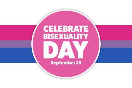 Celebrate Bisexuality Day. Holiday concept. Template for background, banner, card, poster with text inscription. Vector illustration.のイラスト素材
