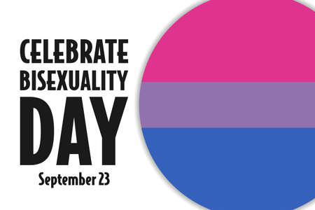 Celebrate Bisexuality Day. Holiday concept. Template for background, banner, card, poster with text inscription. Vector illustration.のイラスト素材
