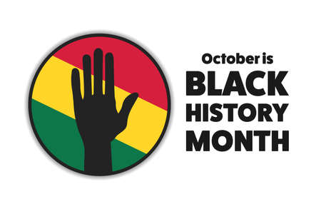 Black History Month. Holiday concept. Template for background, banner, card, poster with text inscription.のイラスト素材