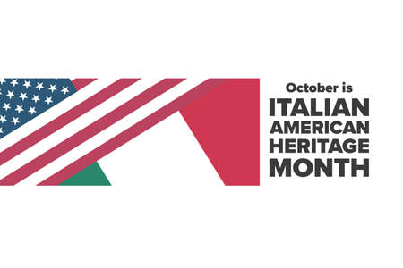 Italian-American Heritage Month. Holiday concept. Template for background, banner, card, poster with text inscription. Vector EPS10 illustration.のイラスト素材