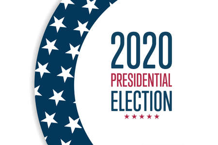 The 2020 United States Presidential Election concept. Template for background, banner, card, poster with text inscription.のイラスト素材