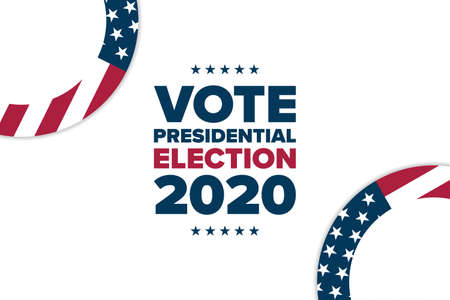 The 2020 United States Presidential Election concept. Template for background, banner, card, poster...