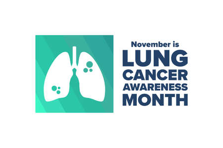 November is Lung Cancer Awareness Month. Holiday concept. Template for background, banner, card, poster with text inscription.のイラスト素材